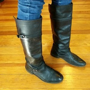 Tall black Frye boots